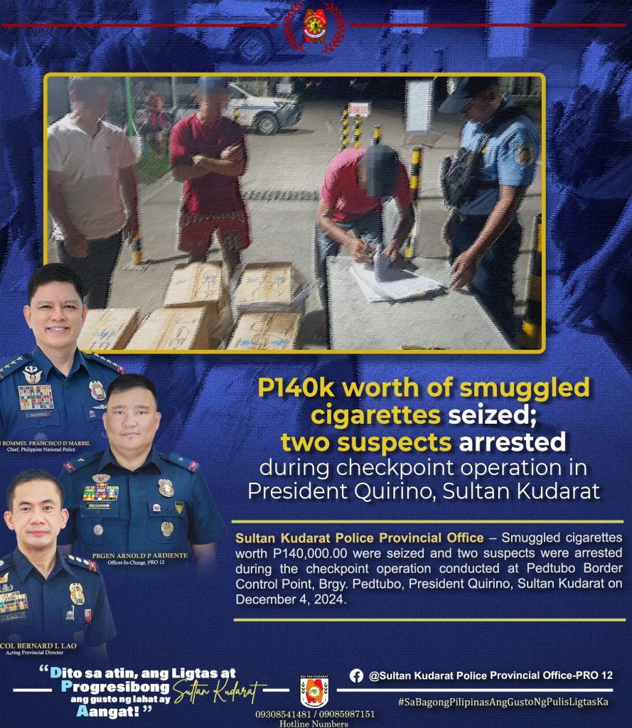 Authorities Seize ₱140,000 Worth of Smuggled Cigarettes in Sultan ...