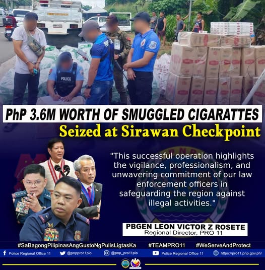 Authorities Intercept Smuggled Cigarettes Worth PhP 3.6 Million in ...
