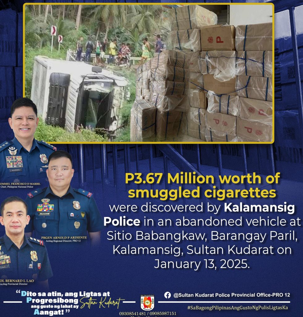 Kalamansig Police Seize Smuggled Cigarettes Worth Over PHP 3.6 Million ...