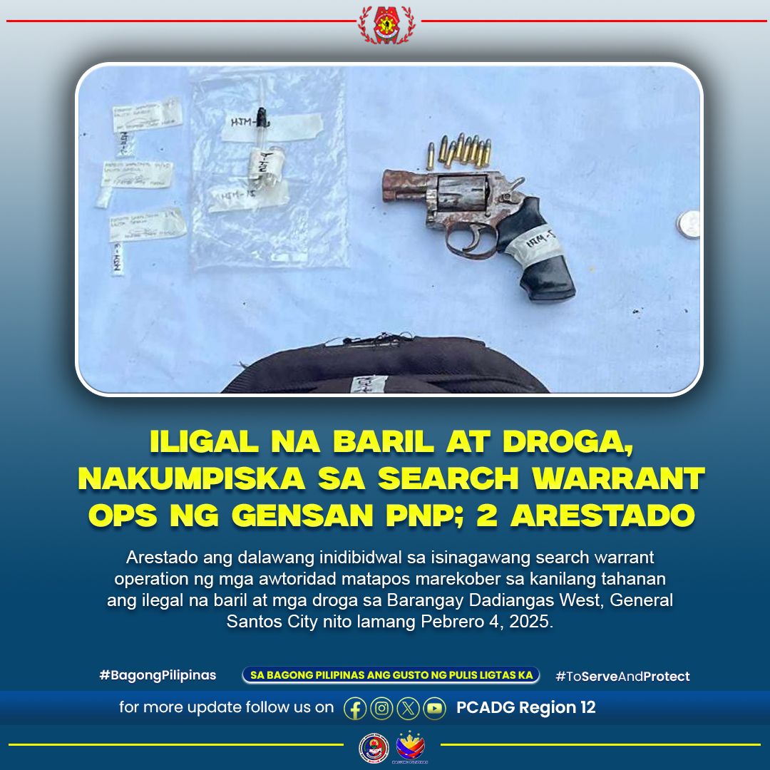 Illegal Guns and Drugs Seized in Search Warrant Operation in General ...