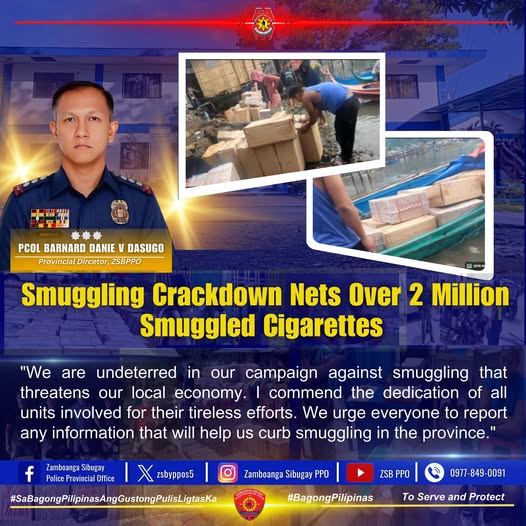 Authorities Seize Smuggled Cigarettes Worth Over Php 2.3M in Zamboanga ...