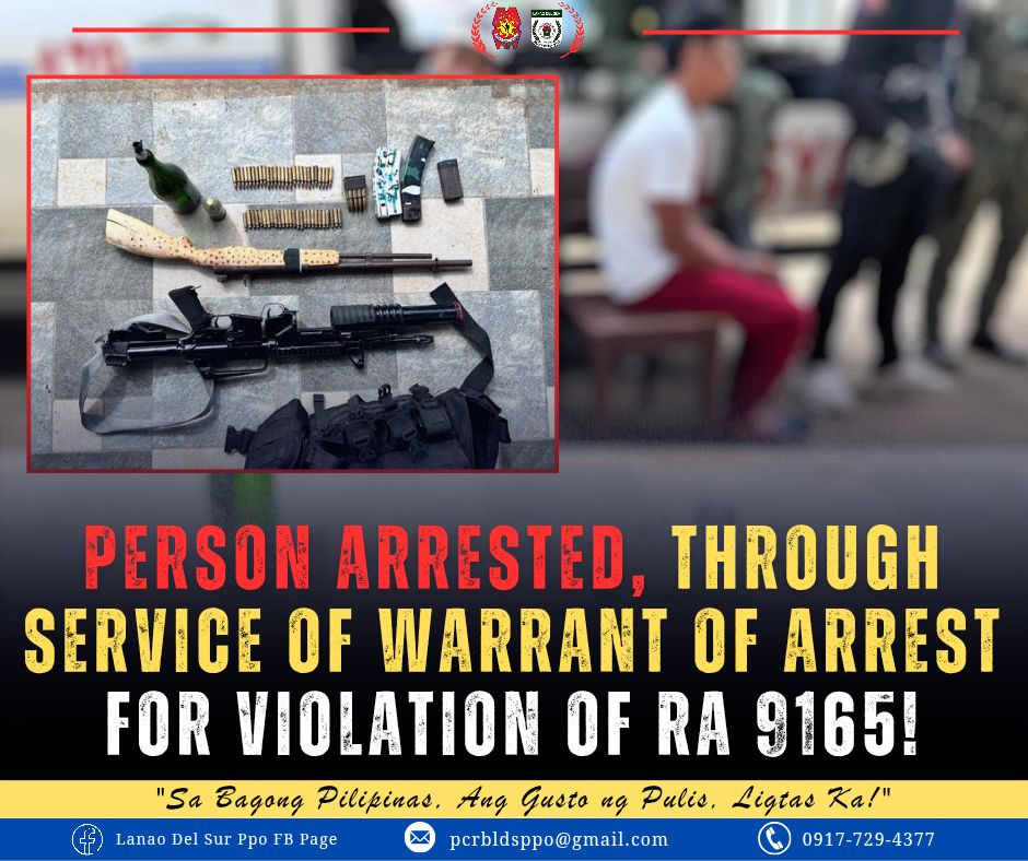 Joint Law Enforcement Operation in Lanao del Sur Leads to Arrest of ...