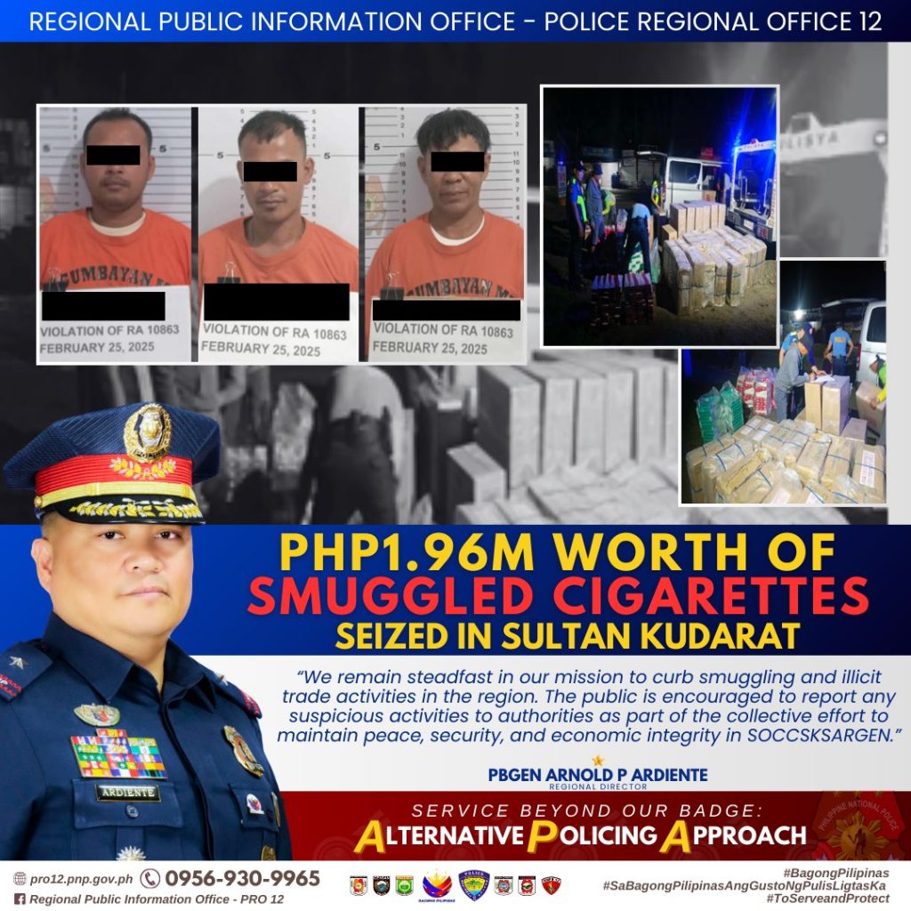 Police Intercept Smuggled Cigarettes Worth Nearly P2 Million in Sultan ...