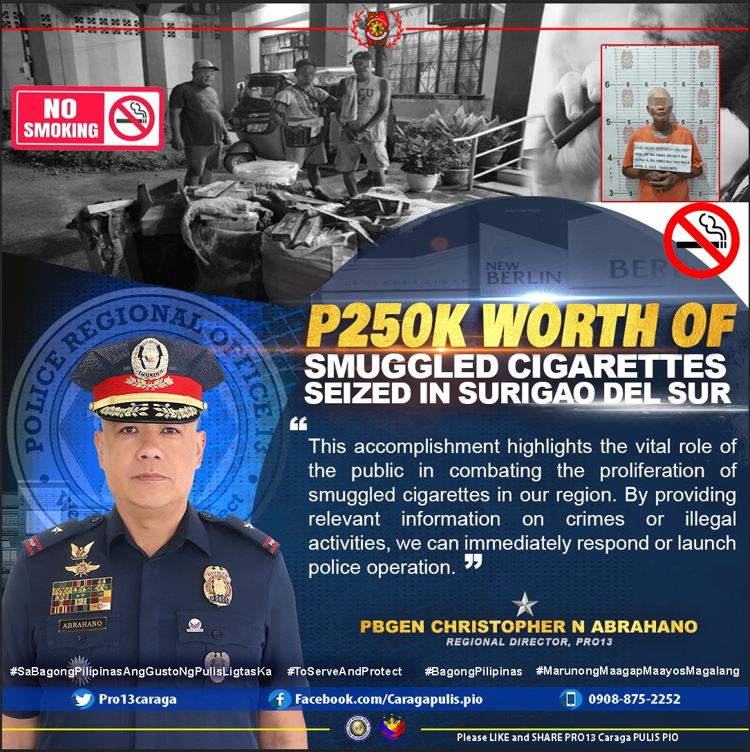 P250K Worth of Smuggled Cigarettes Seized in Surigao del Sur Buy-Bust ...
