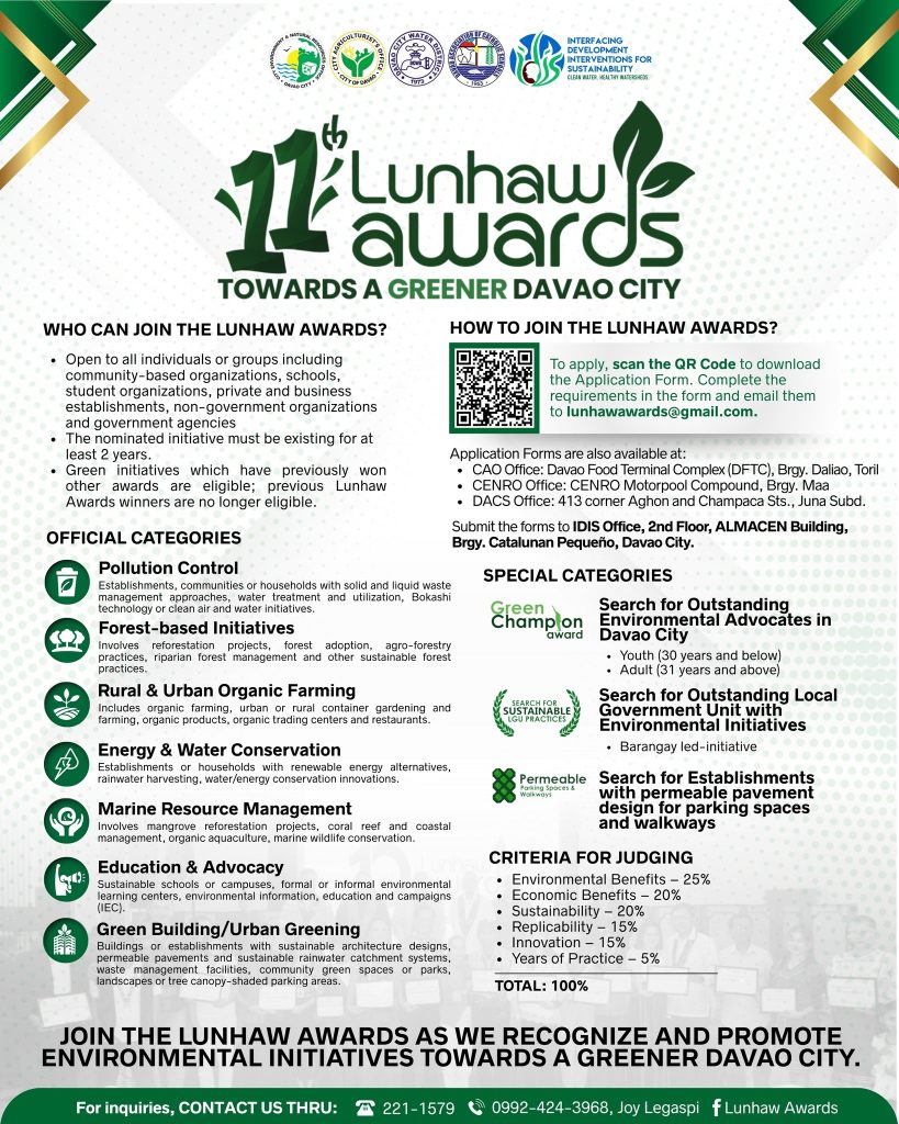Lunhaw Awards 2025: Davao City Opens Search for Champions of Green ...